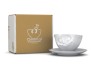 Kaffeetasse gl�cklich, neben Karton Kaffeetasse gl�cklich, neben Karton