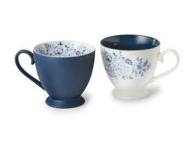 Becher Rosalinda wei� und blau Becher Rosalinda wei� und blau