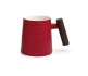 Becher mit Rosenholzgriff "Rouge" - Porzellan Becher mit Rosenholzgriff "Rouge" - Porzellan