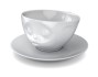 Kaffeetasse k�ssend, draufsicht Kaffeetasse k�ssend, draufsicht